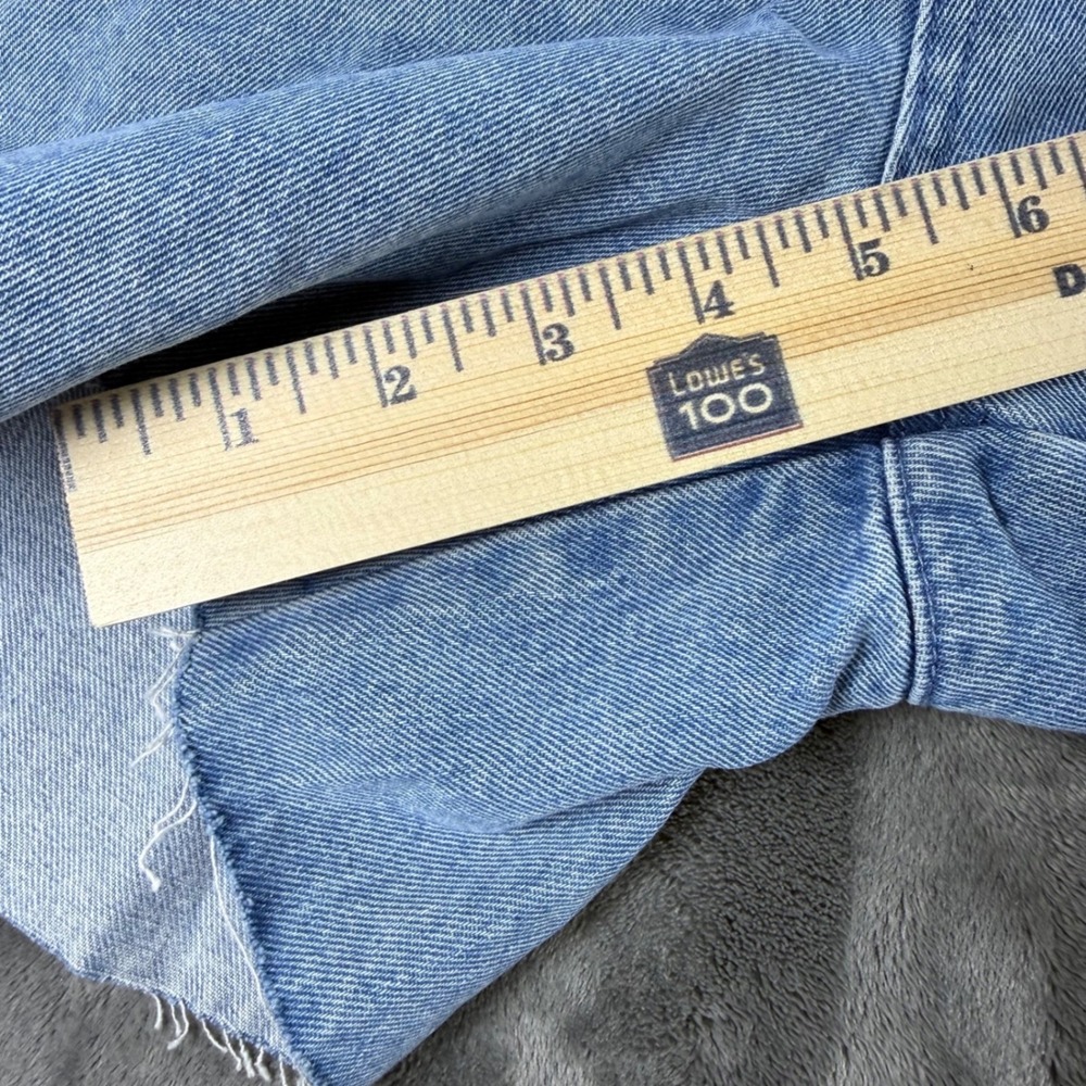 Billabong Westerly Denim Cargo Shorts Light Wash Raw Hem Size 27 - Picture 7 of 7